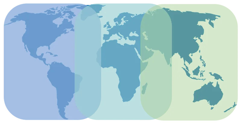Inmarsat IsatPhone Abdeckung (nahezu weltweit)