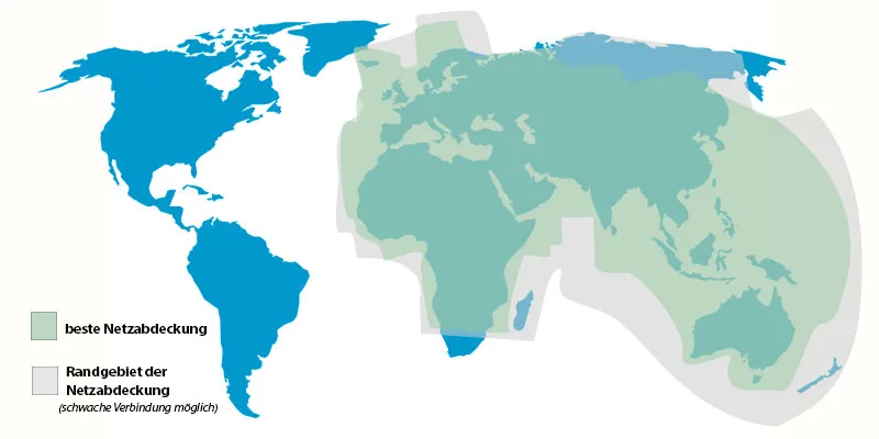 Thuraya Abdeckung (ohne Nord- & Südamerika)