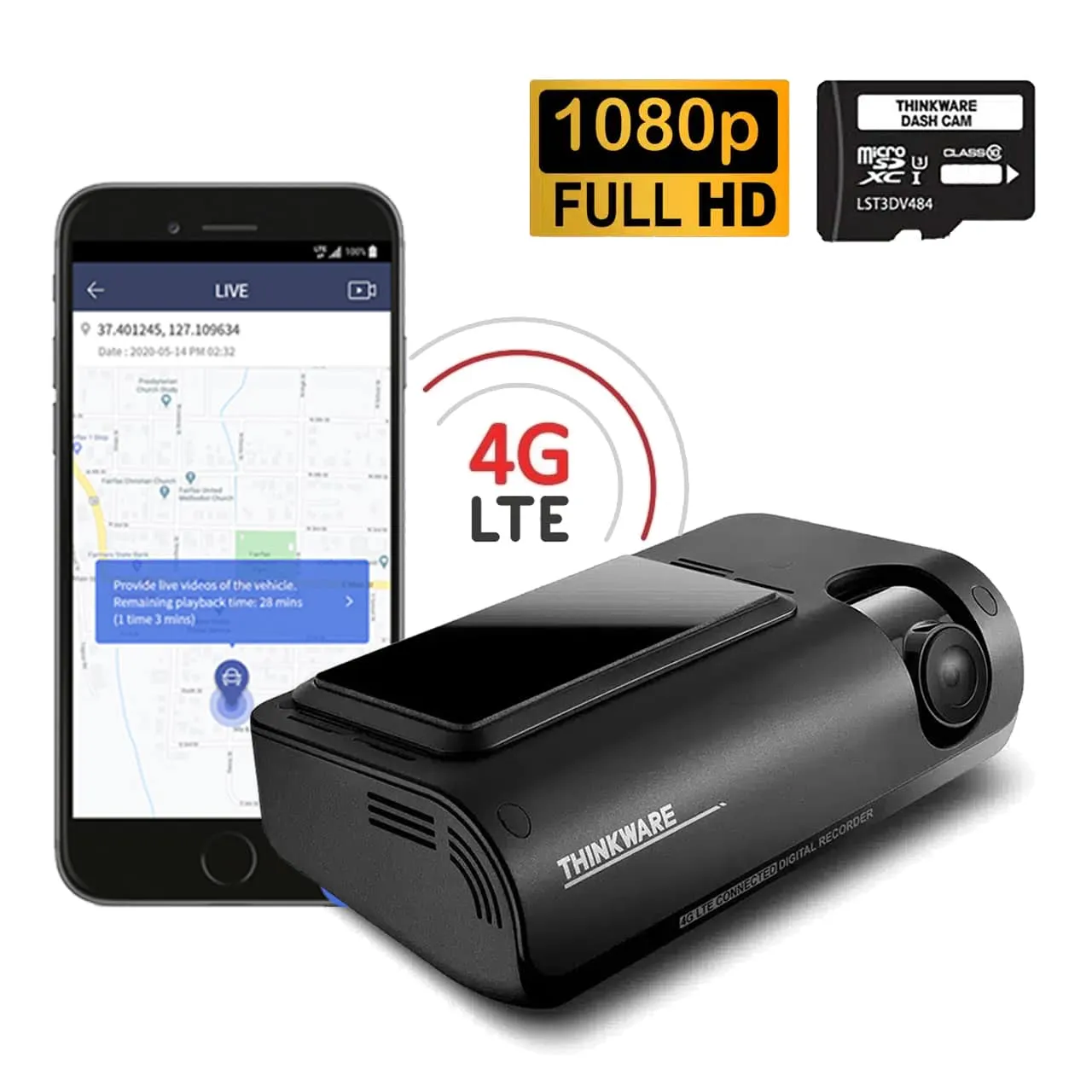 Thinkware T700 LTE 4G FHD 2-Kanal Dashcam mit Heckkamera im Set+Hardwire Kit Thinkware T700 LTE 4G FHD 2-Kanal Dashcam mit Heckkamera im Set+Hardwire Kit