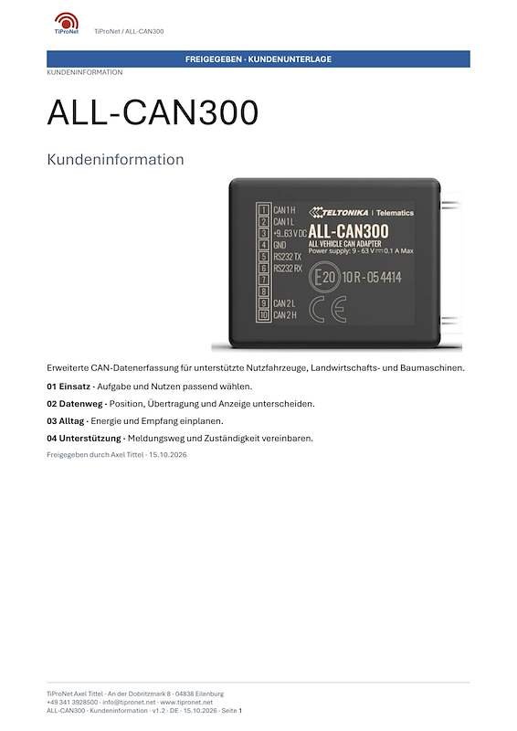 PDF-Cover: ALL-CAN300 – Kundeninformation – Klassisch – DE – V1.2