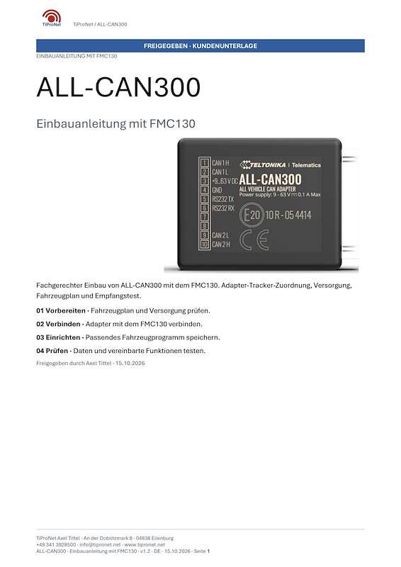 PDF-Cover: ALL-CAN300 – Einbauanleitung – Klassisch – DE – V1.2