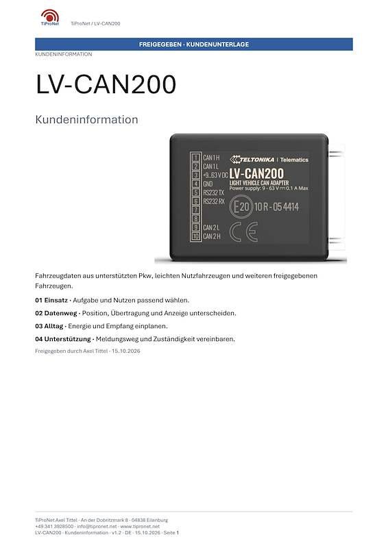 PDF-Cover: LV-CAN200 – Kundeninformation – Klassisch – DE – V1.2