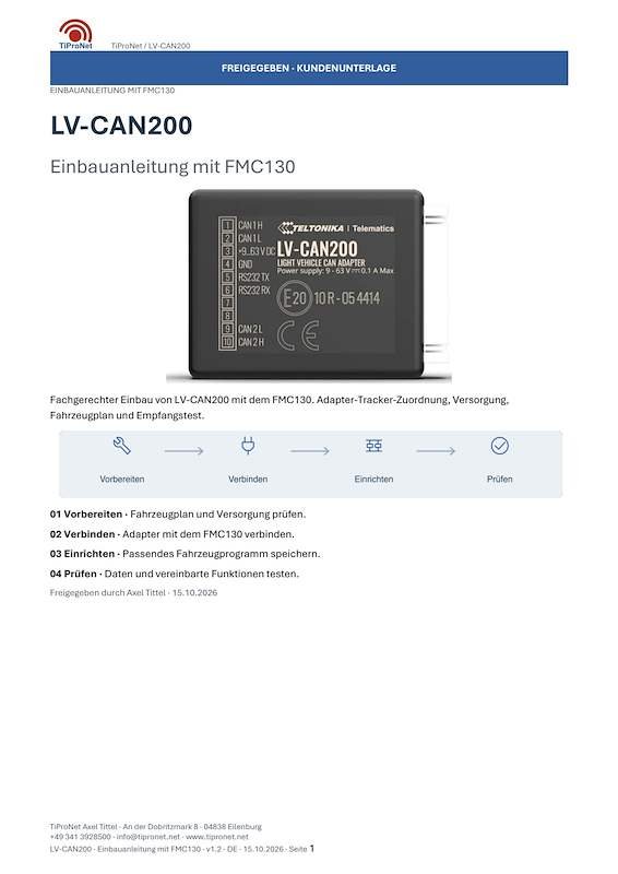 PDF-Cover: LV-CAN200 – Einbauanleitung – Modern – DE – V1.2