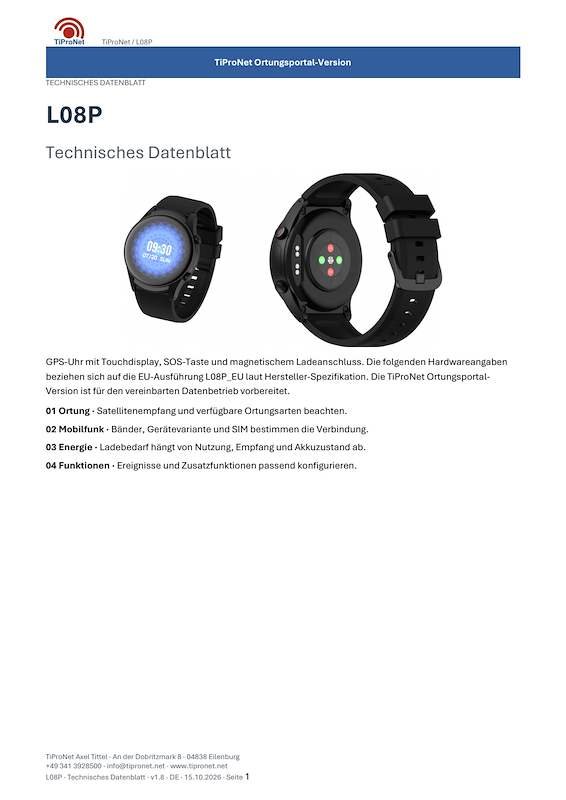 PDF-Cover: L08P – Technisches Datenblatt – Modern – DE – V1.8