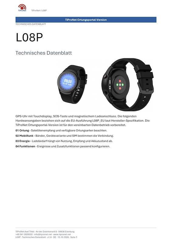 PDF-Cover: L08P – Technisches Datenblatt – Klassisch – DE – V1.8