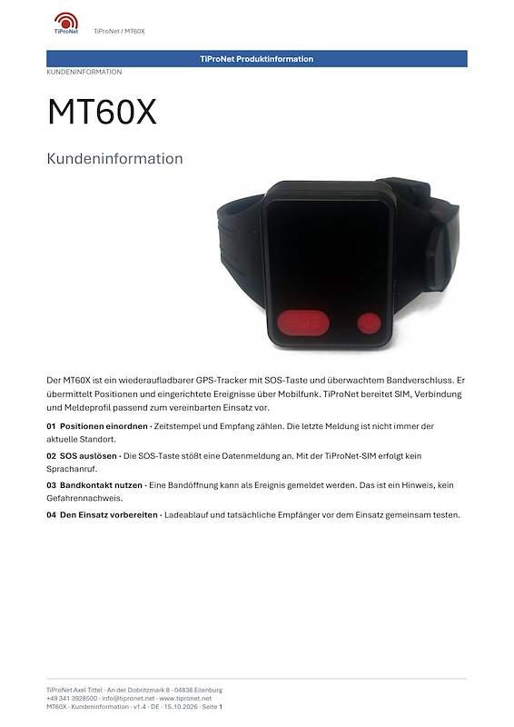 PDF-Cover: MT60X – Kundeninformation – Klassisch – DE – V1.4