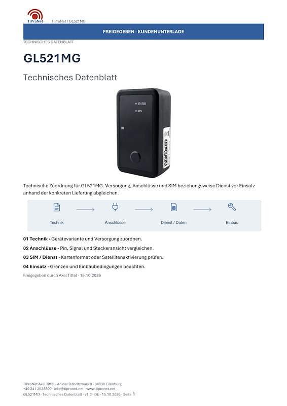 PDF-Cover: GL521MG – Technisches Datenblatt – Modern – DE – V1.3