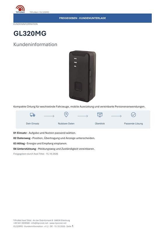 PDF-Cover: GL320MG – Kundeninformation – Modern – DE – V1.2