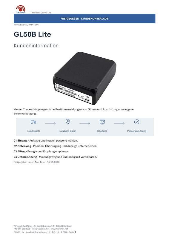 PDF-Cover: GL50B-Lite – Kundeninformation – Modern – DE – V1.2